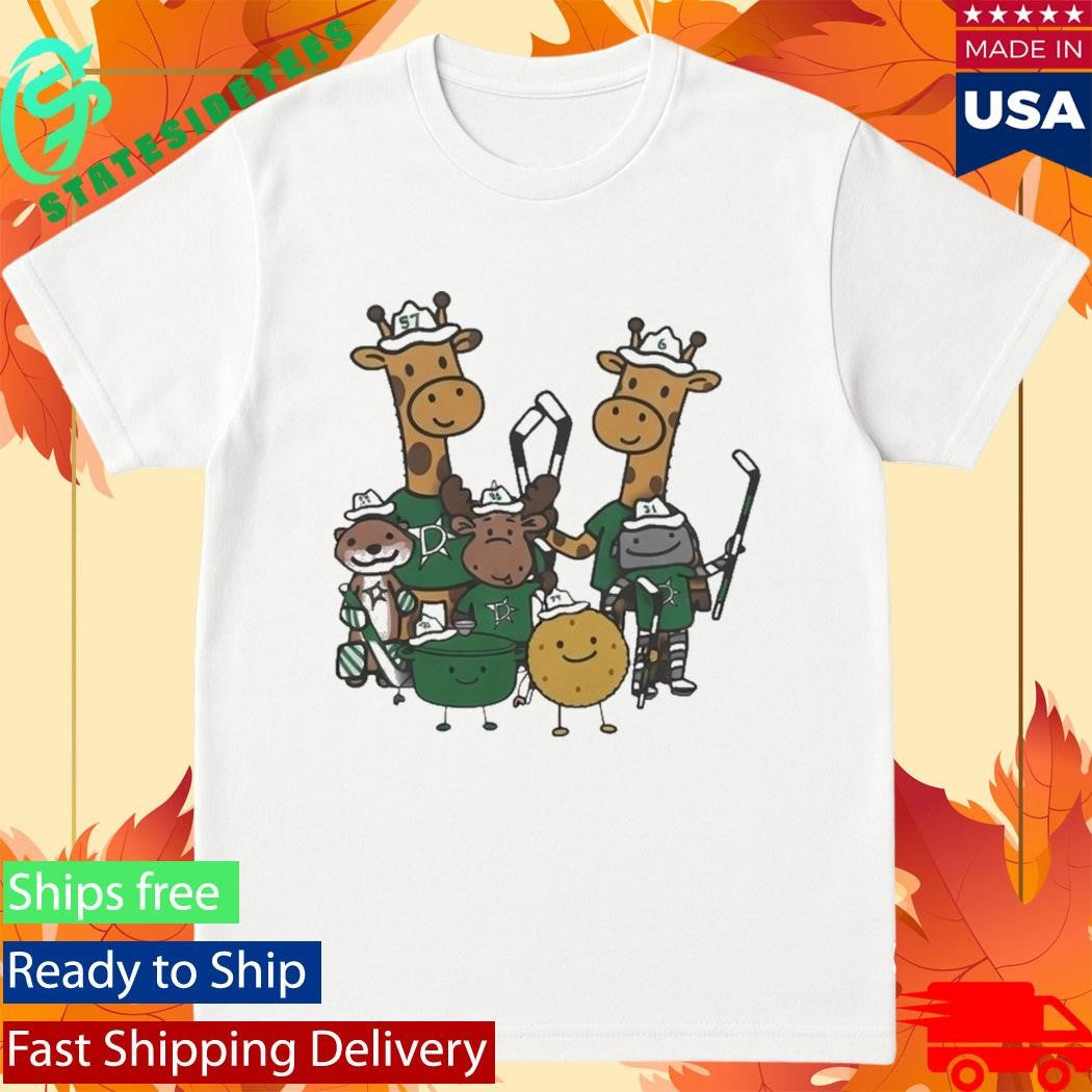 Dallas Stars NHL Stars Cartoon Group Illustration Shirt