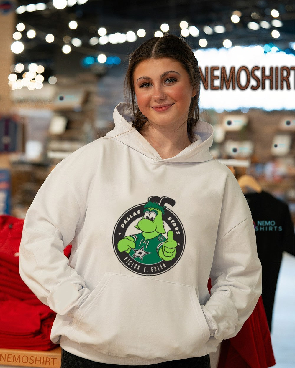 Dallas Stars Victor E Green mascot shirt