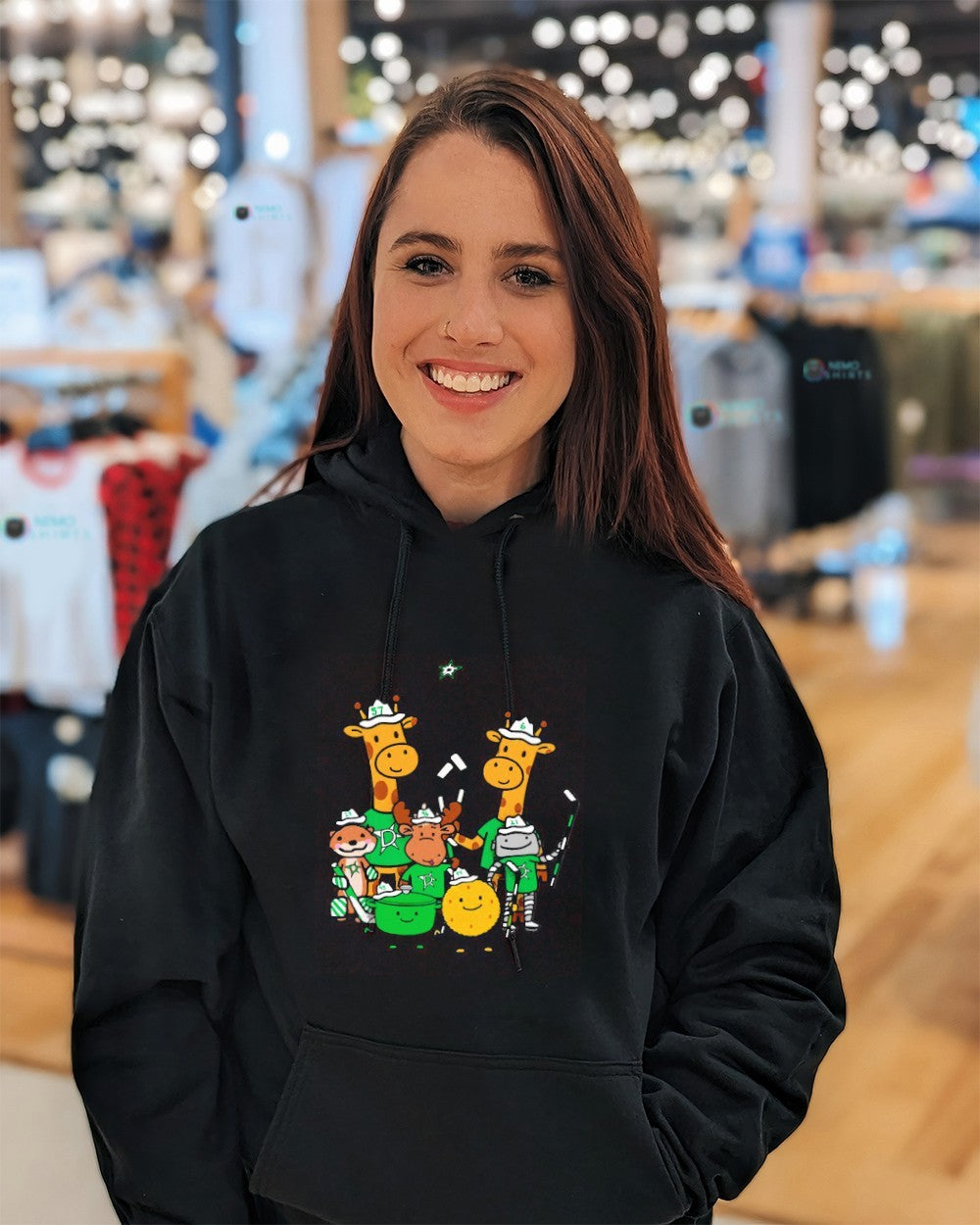 Dallas Stars hockey animal cartoon shirt