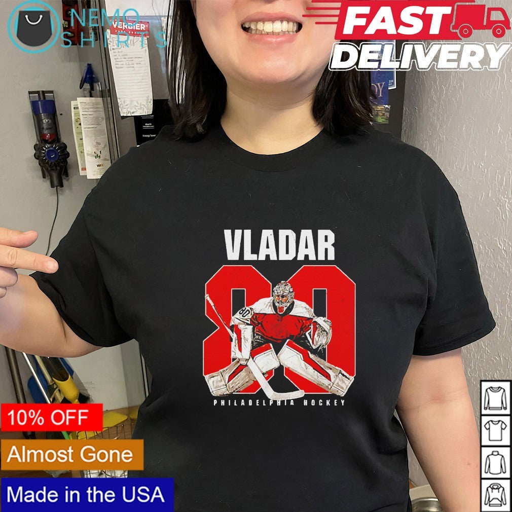 Dan Vladar 80 Philadelphia Flyers hockey number shirt