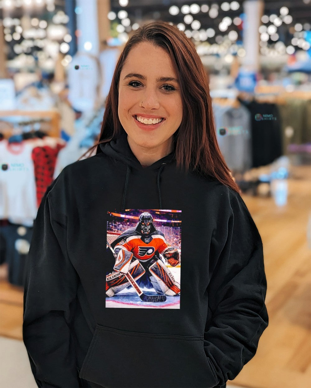 Darth Vader x Dan Vladar Philadelphia Flyers hockey goalie shirt