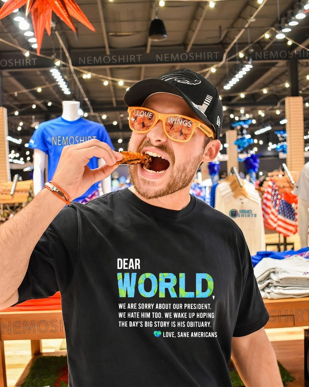 Dear world we are sorry about our president love sane Americans shirt