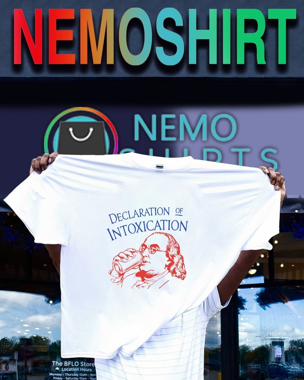 Declaration of Intoxication Benjamin Franklin shirt