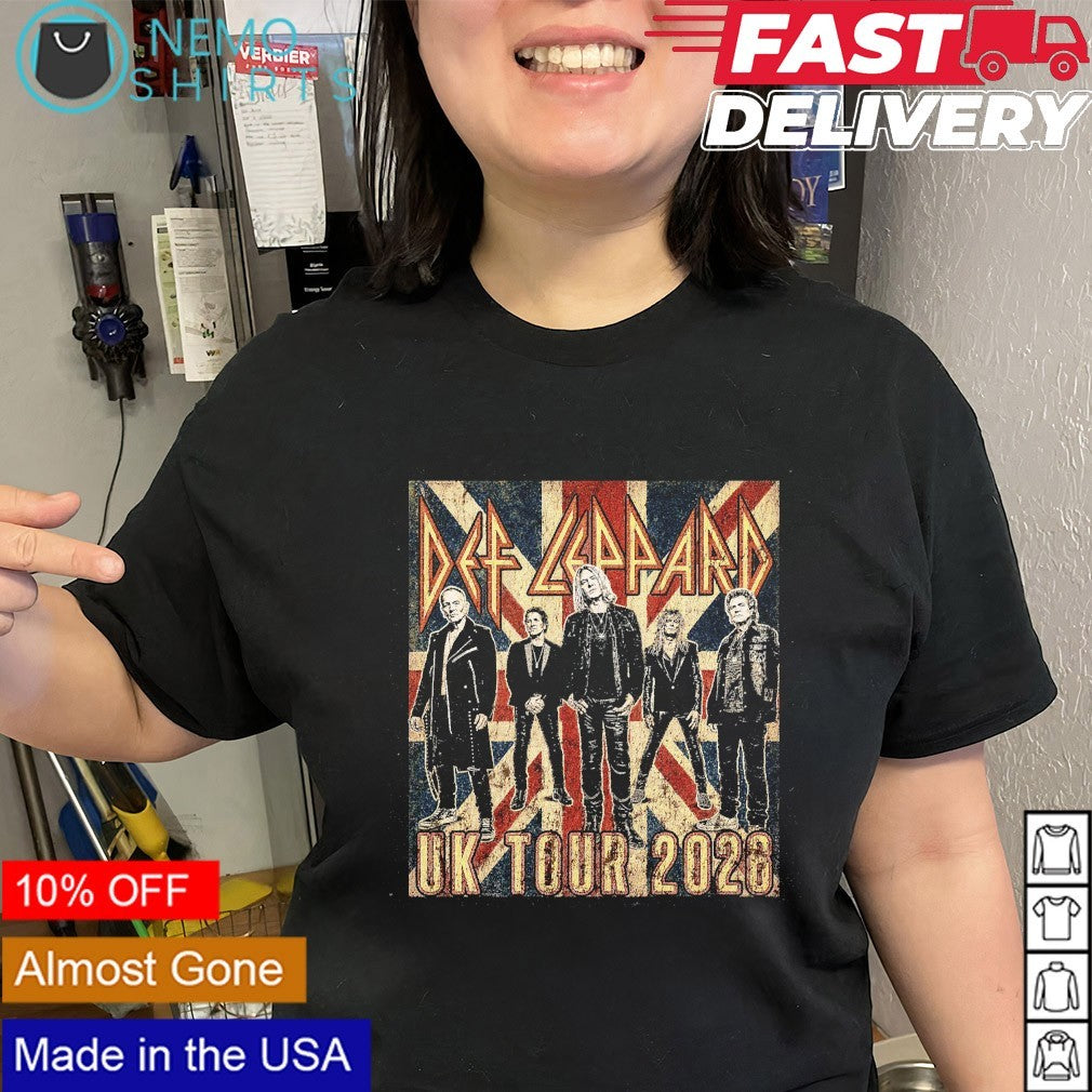 Def Leppard UK Tour 2026 graphic shirt