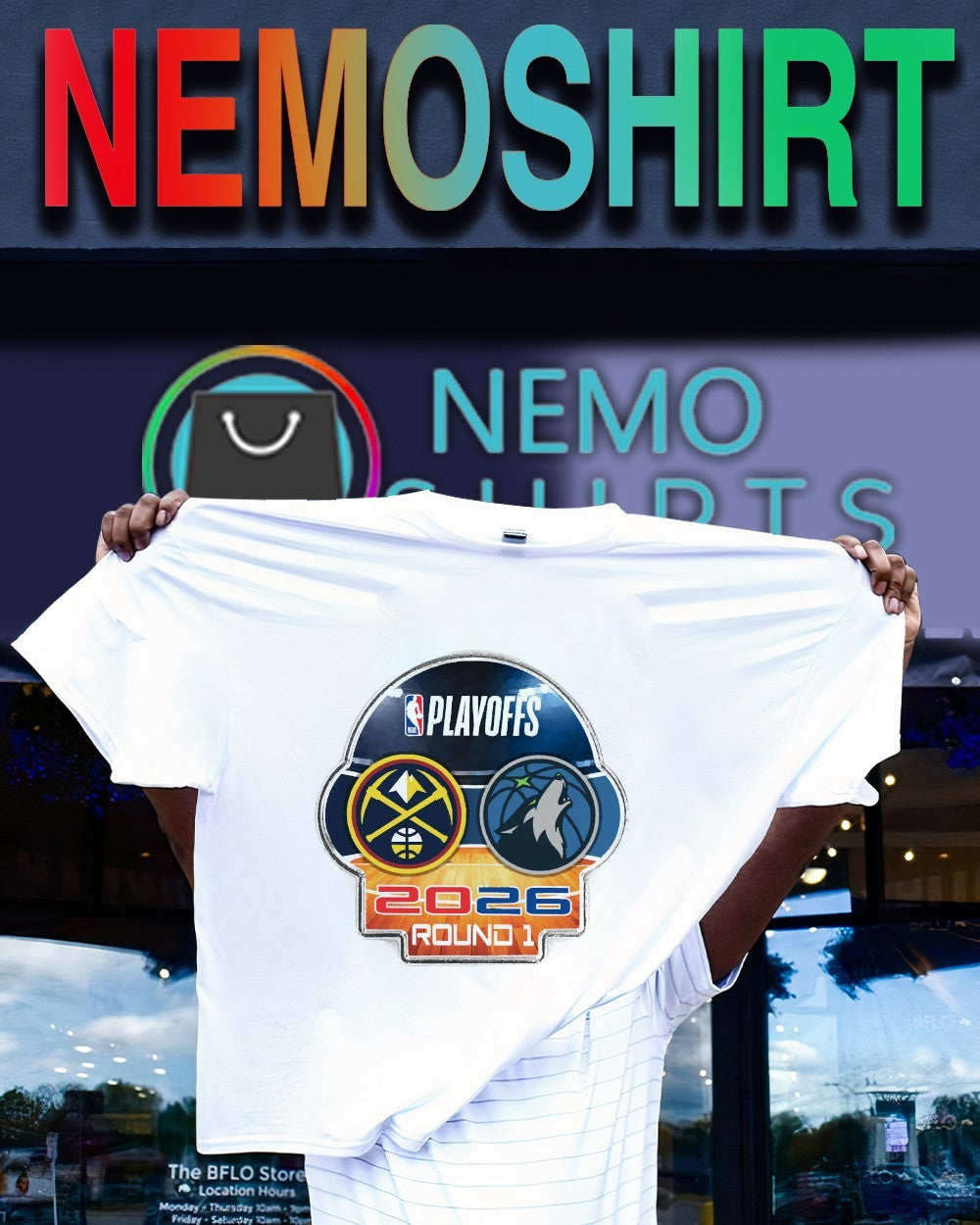 Denver Nuggets vs Minnesota Timberwolves 2026 NBA Playoffs round 1 matchup shirt