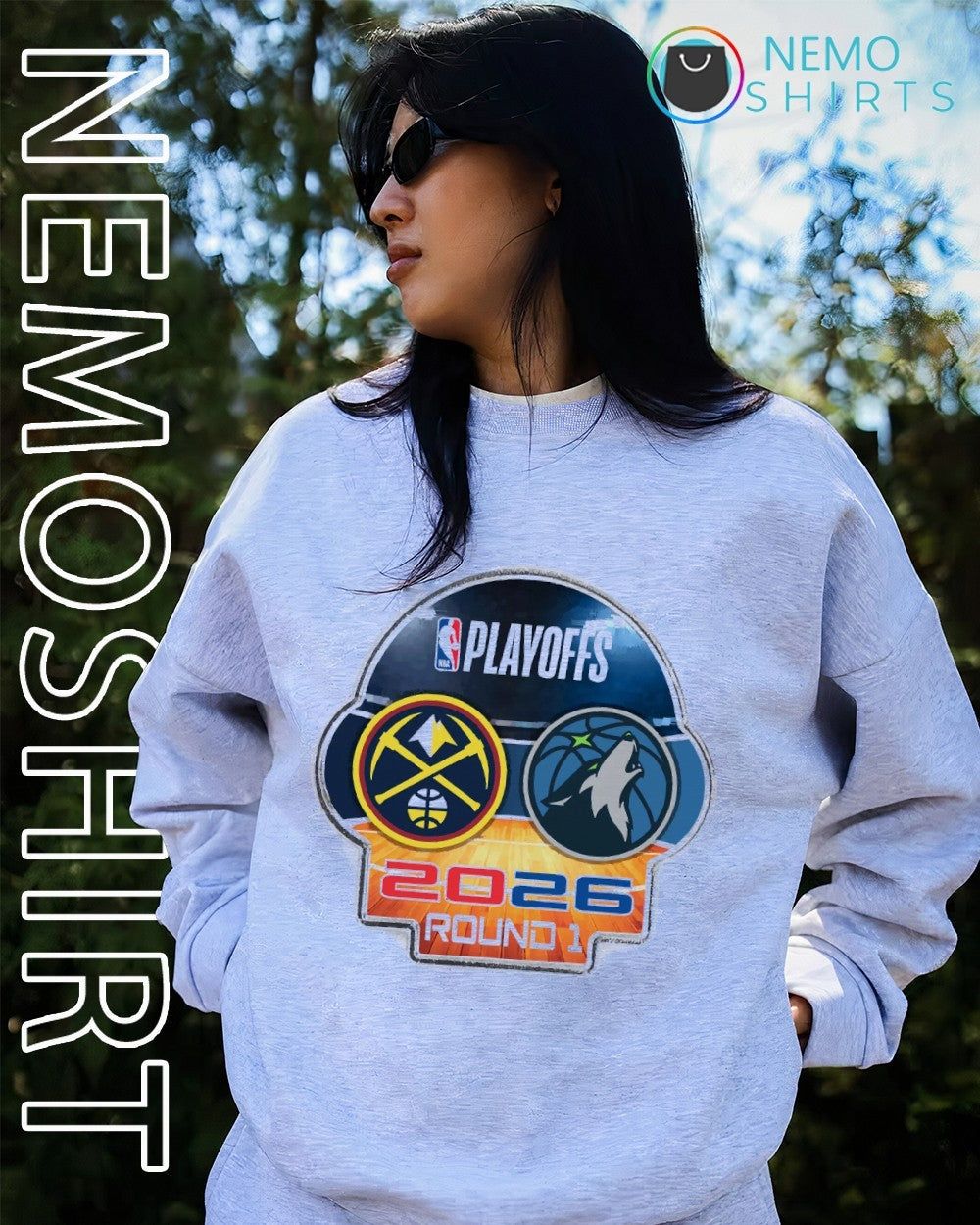 Denver Nuggets vs Minnesota Timberwolves 2026 NBA Playoffs round 1 matchup shirt