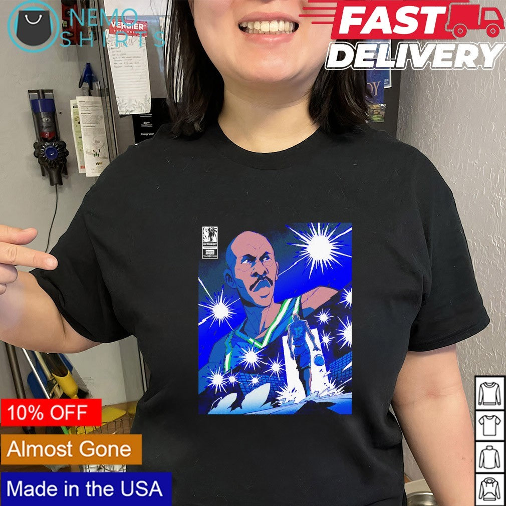 Derek Harper Dallas Marvericks final game comic graphic shirt