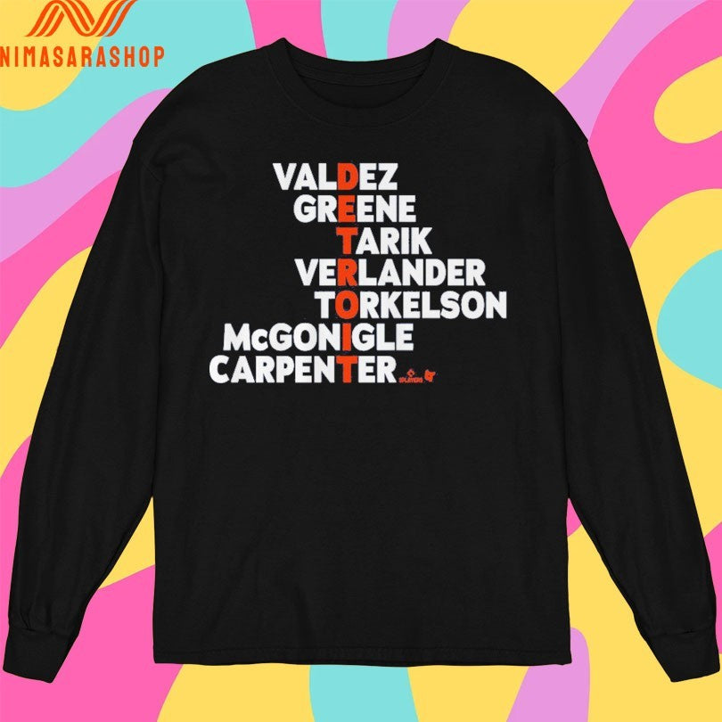 Detroit Names 2026 Valdez Greene Tarik Verlander Torkelson Mcgonigle Carpenter Shirts