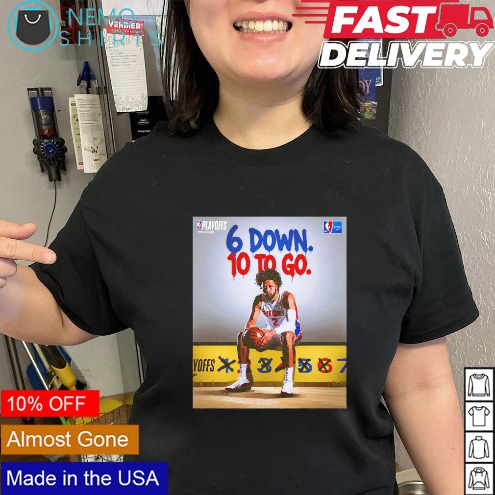 Detroit Pistons Cade Cunningham 6 down 10 to go NBA Playoffs shirt