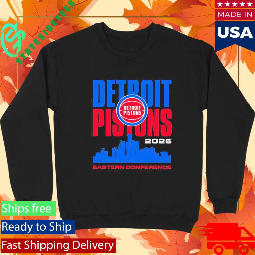 Detroit Pistons basketball NBA Eastern Conference city skyline Shirt