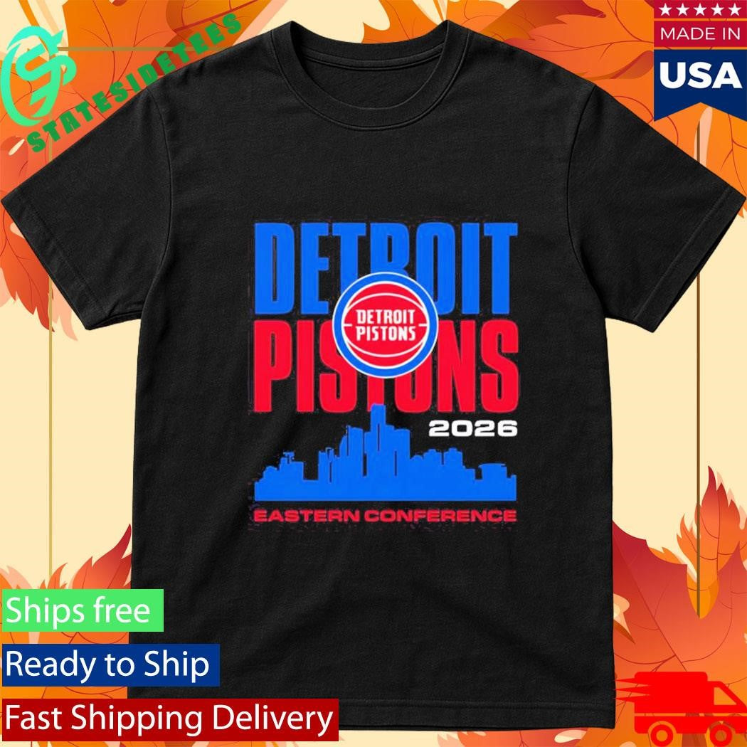 Detroit Pistons basketball NBA Eastern Conference city skyline Shirt