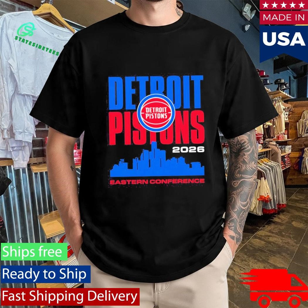 Detroit Pistons basketball NBA Eastern Conference city skyline Shirt