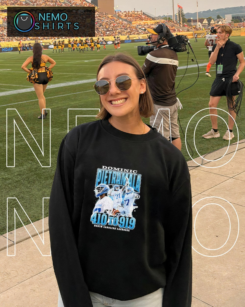 Dominic Pietramala 410 to 919 UNC lacrosse retro graphic shirt