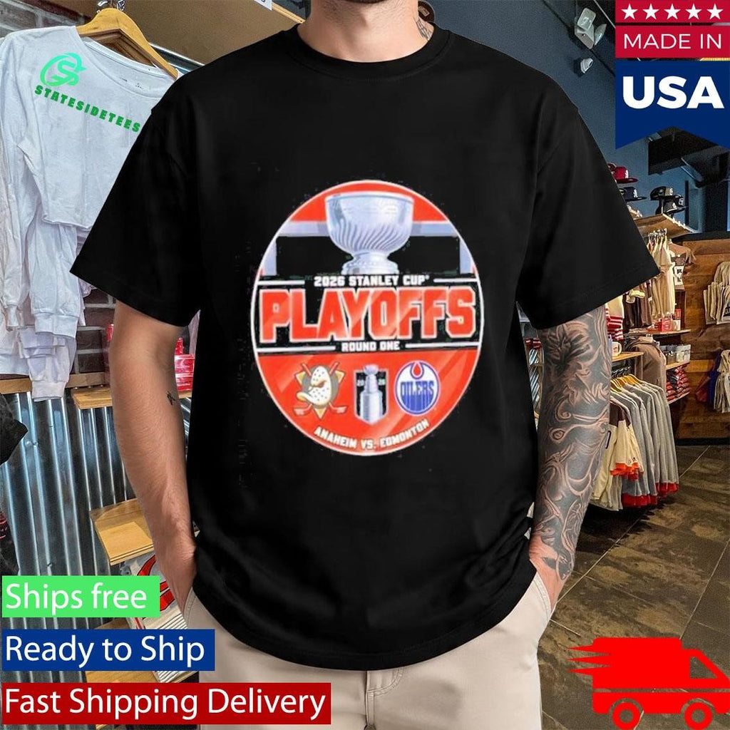 Edmonton Oilers Vs. Anaheim Ducks 2026 Stanley Cup Playoffs Round 1 Matchup Shirt