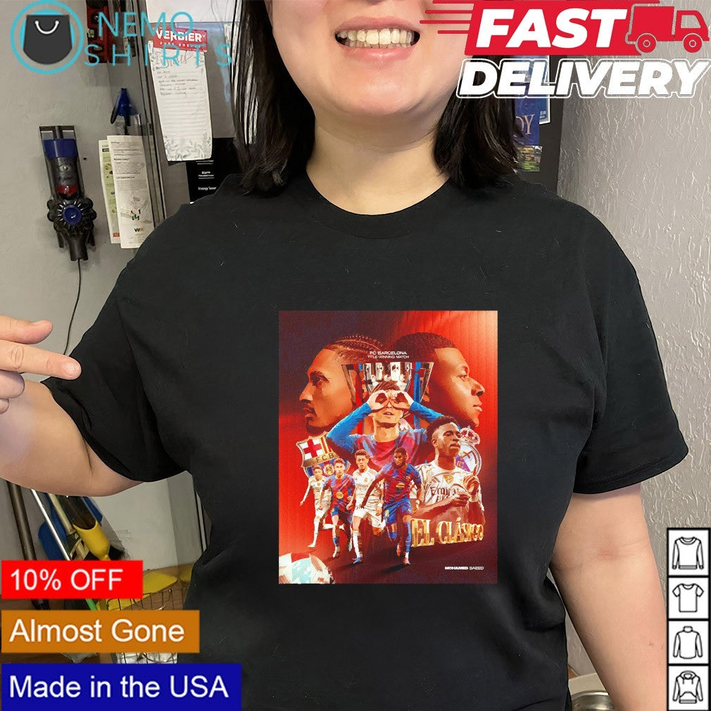 El Clásico FC Barcelona title winning match shirt