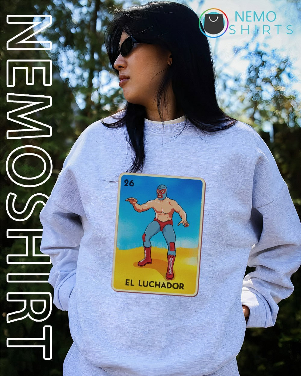 El Luchador Mexican wrestler 26 card shirt