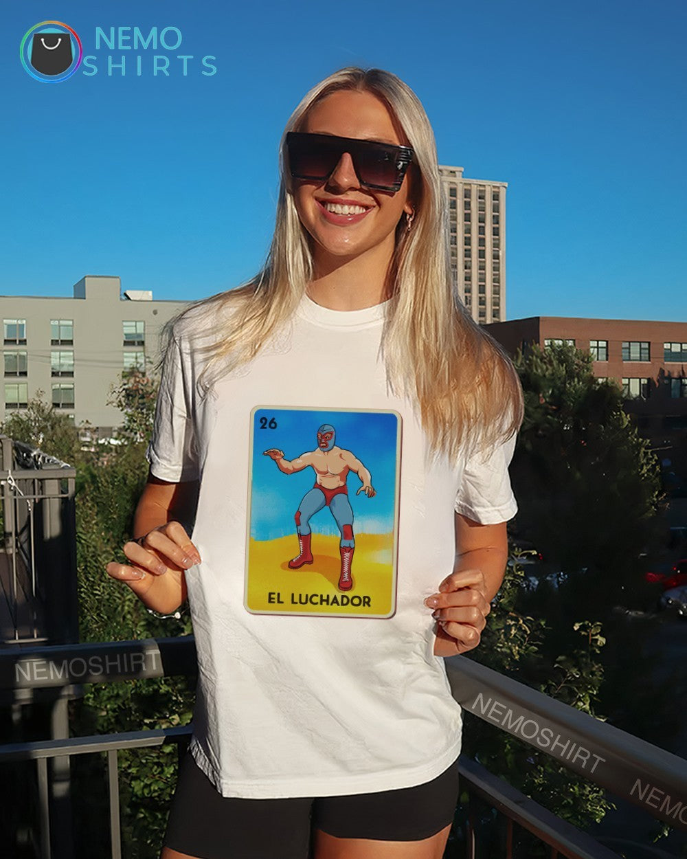 El Luchador Mexican wrestler 26 card shirt