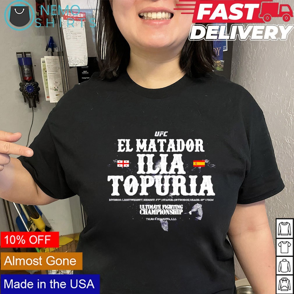 El Matador Ilia Topuria UFC Georgian-Spanish heritage shirt