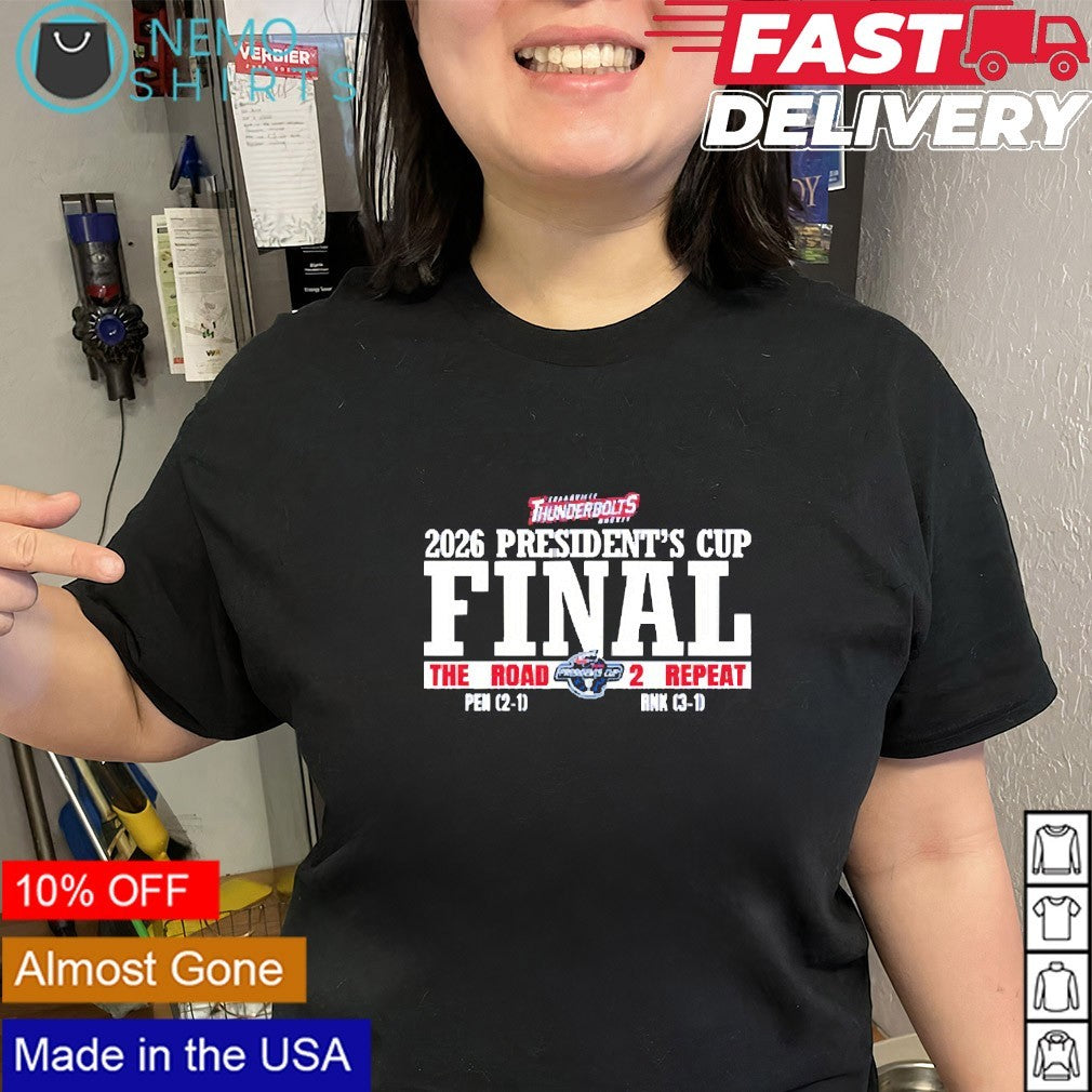 Evansville Thunderbolts 2026 Presidents Cup the road 2 repeat shirt