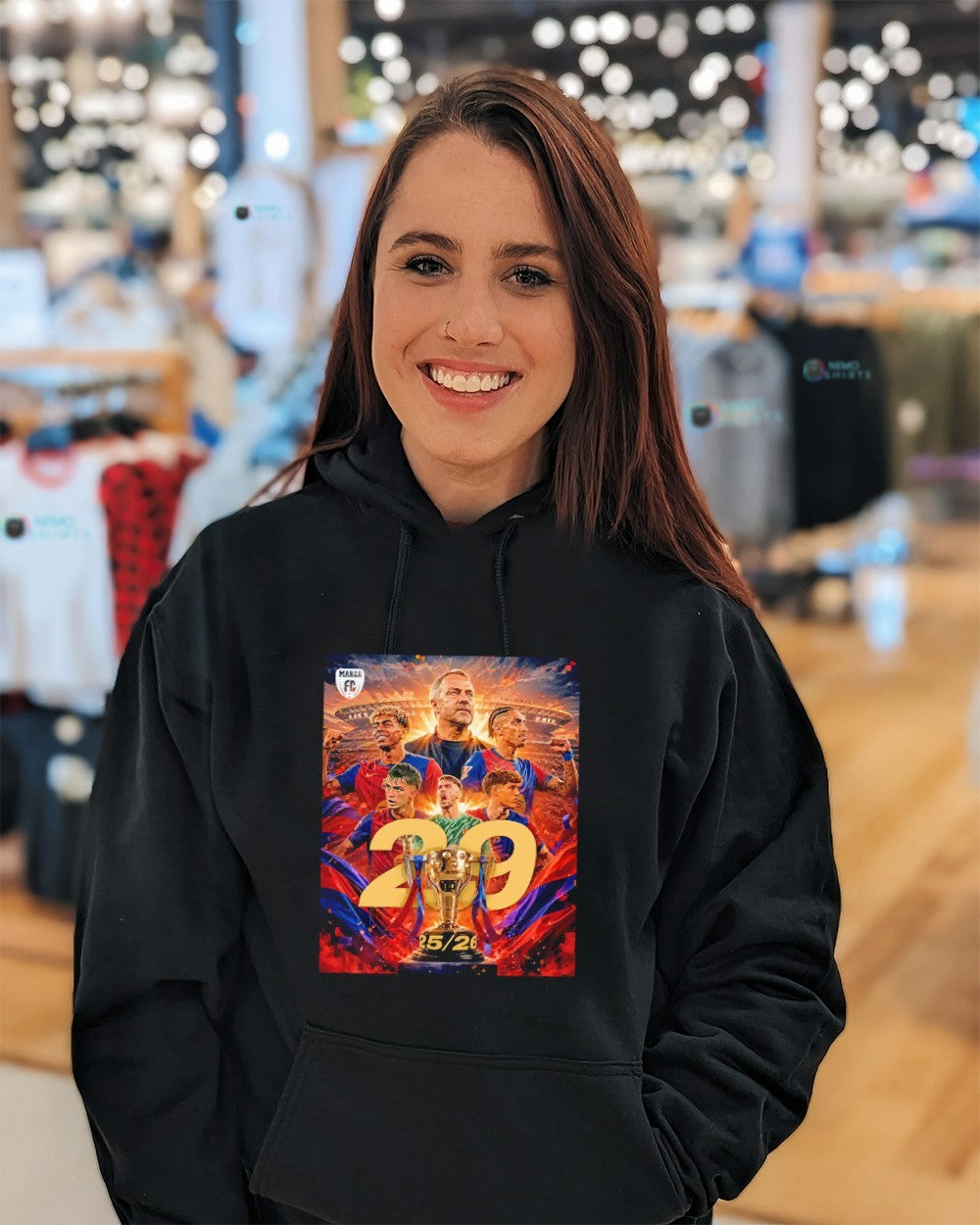 FC Barcelona winning the 29th league 2026 26 La Liga champions shirt