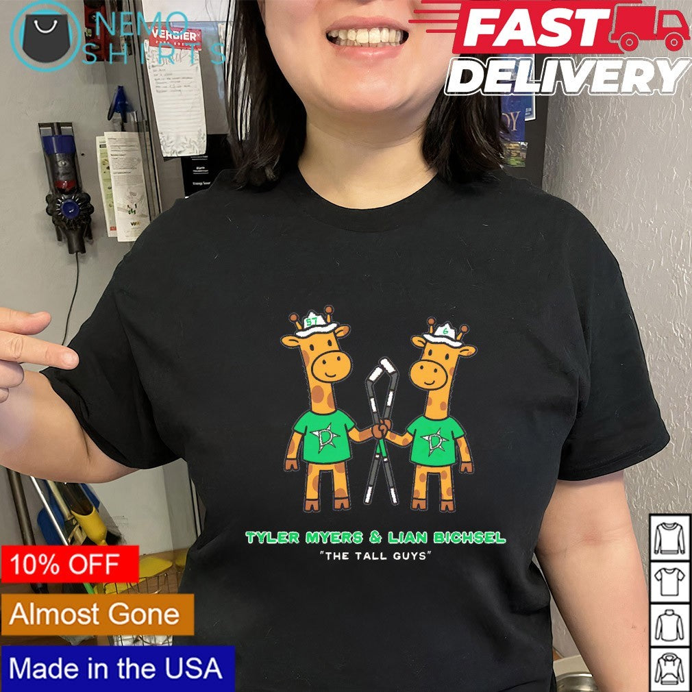 Tyler Myers and Lian Bichsel the tall guys Dallas Stars shirt
