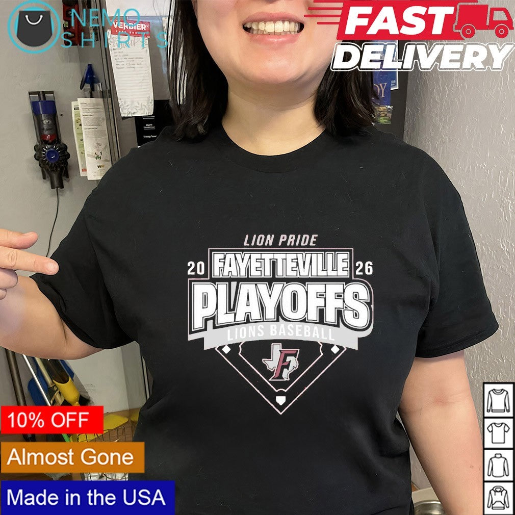 Fayetteville Lions baseball playoff 2026 shirt