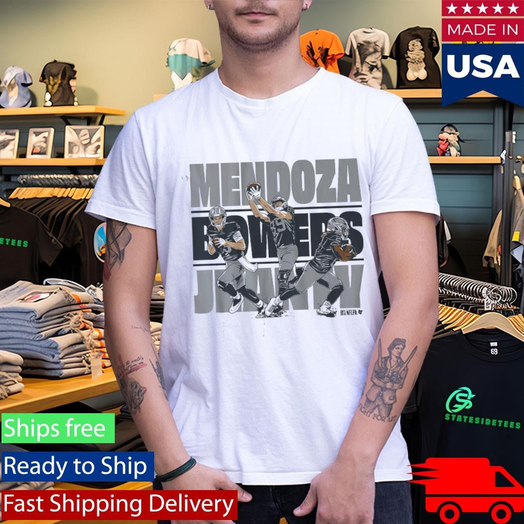 Fernando Mendoza, Ashton Jeanty & Brock Bowers Vegas Trio Shirt