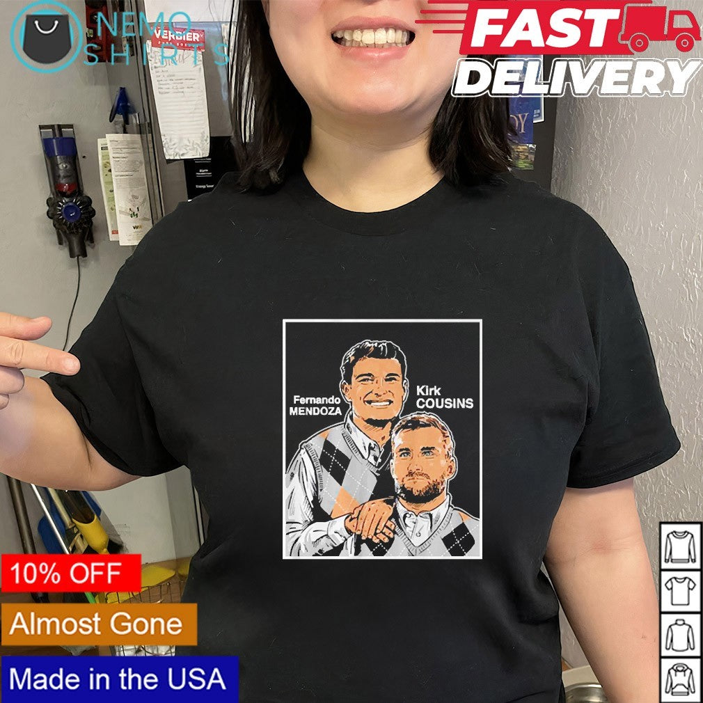 Fernando Mendoza and Kirk Cousins Raiders family portrait shirt