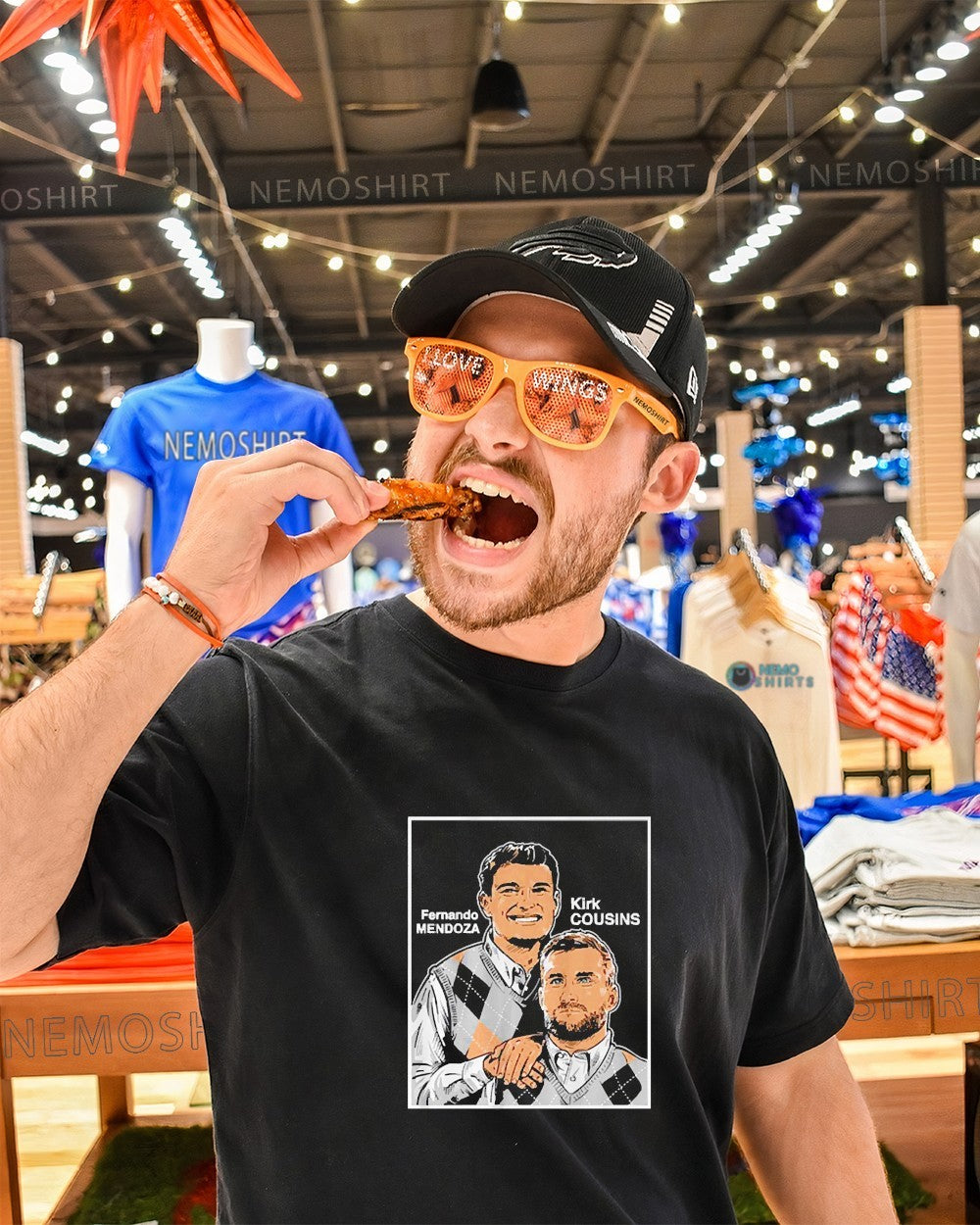 Fernando Mendoza and Kirk Cousins Raiders family portrait shirt