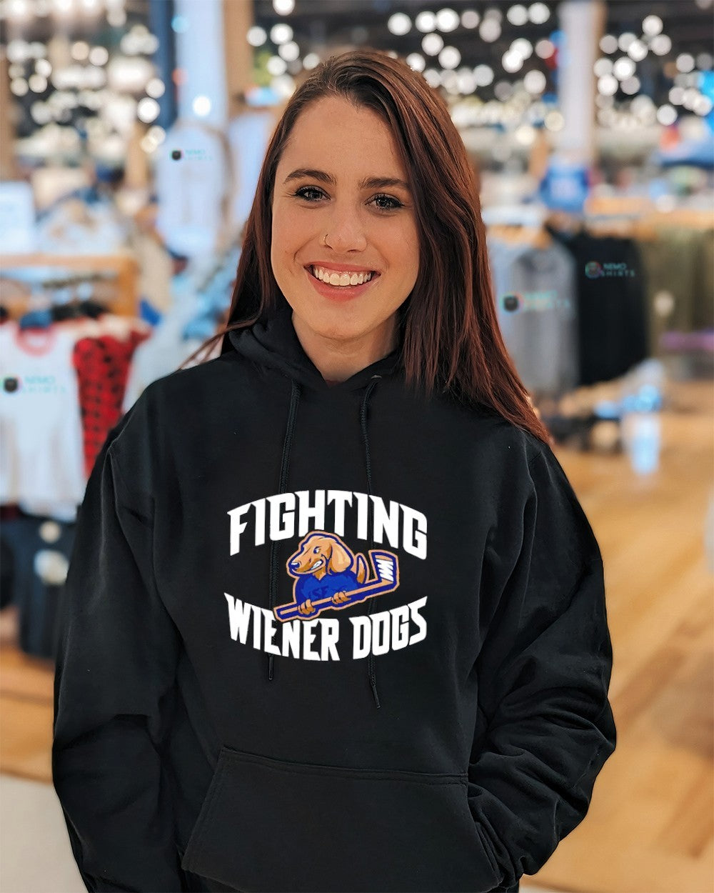 Fighting Wiener Dogs hockey shirt
