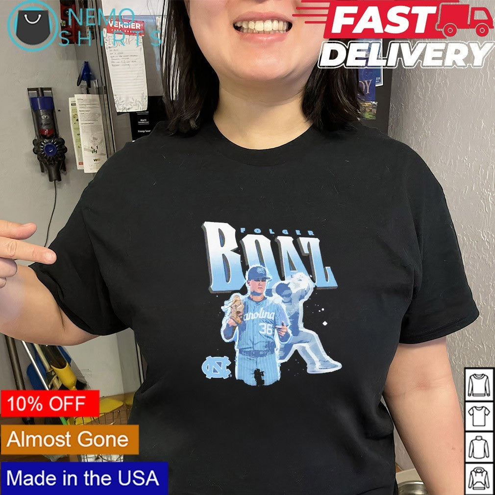 Folger Boaz North Carolina Tar Heels player name shirt