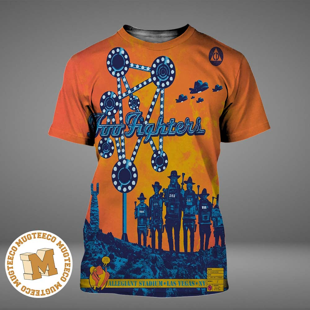 Foo Fighter Take Cover Tour Las Vegas NV 2026 Event Poster At Allegiant Stadium On September 26 2026 All Over Print Shirt