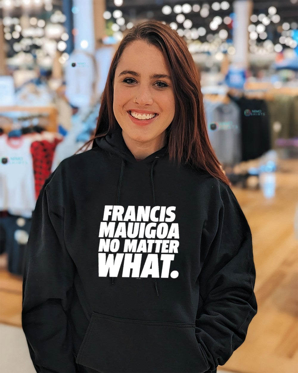 Francis Mauigoa no matter what New York Giants shirt