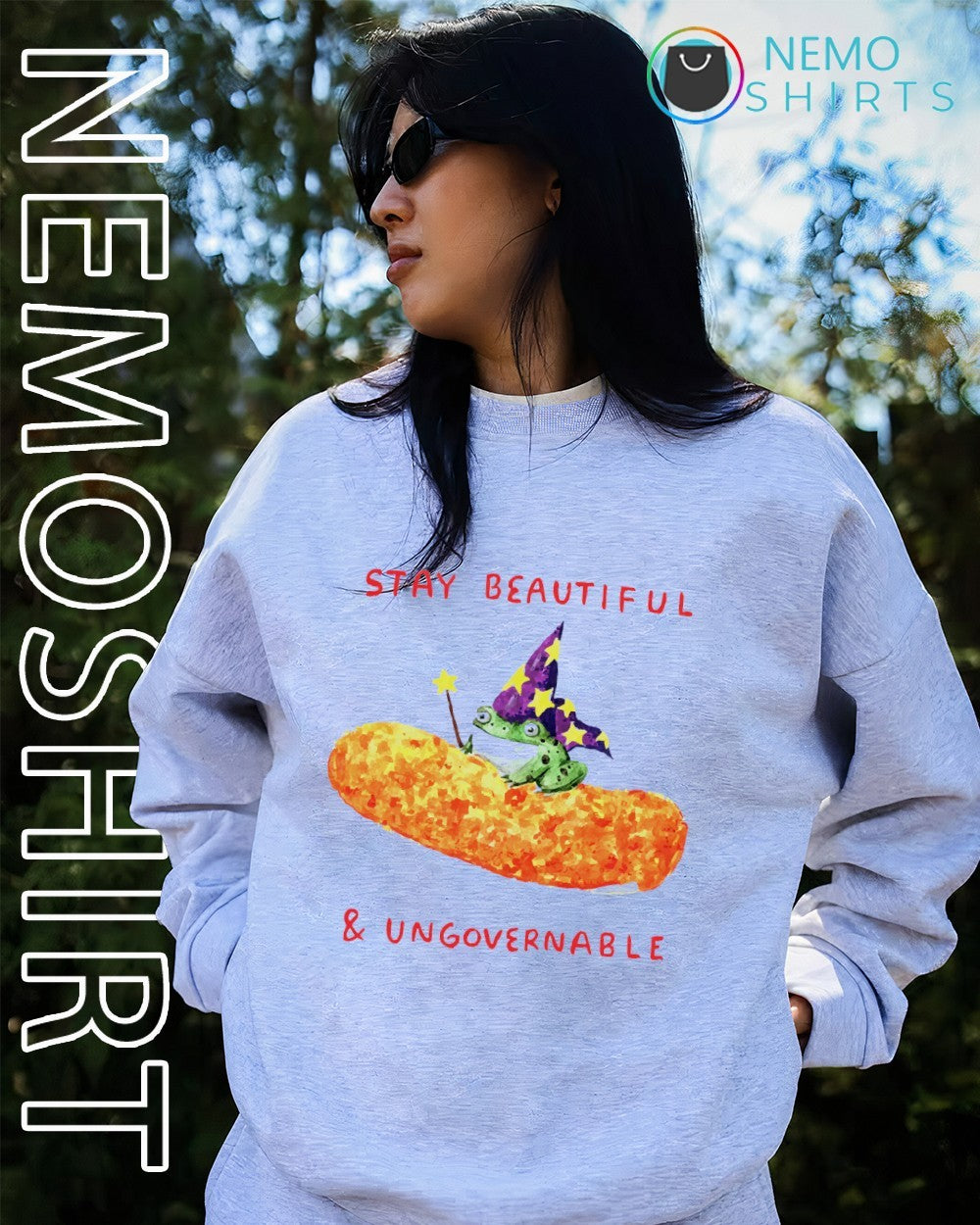 Frog Wizard stay beautiful ungovernable cheese shirt