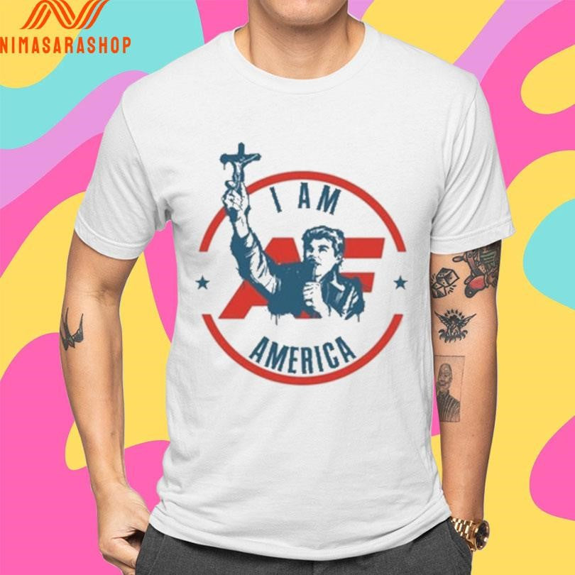 Fuentes America First Crucifix I Am America Shirts