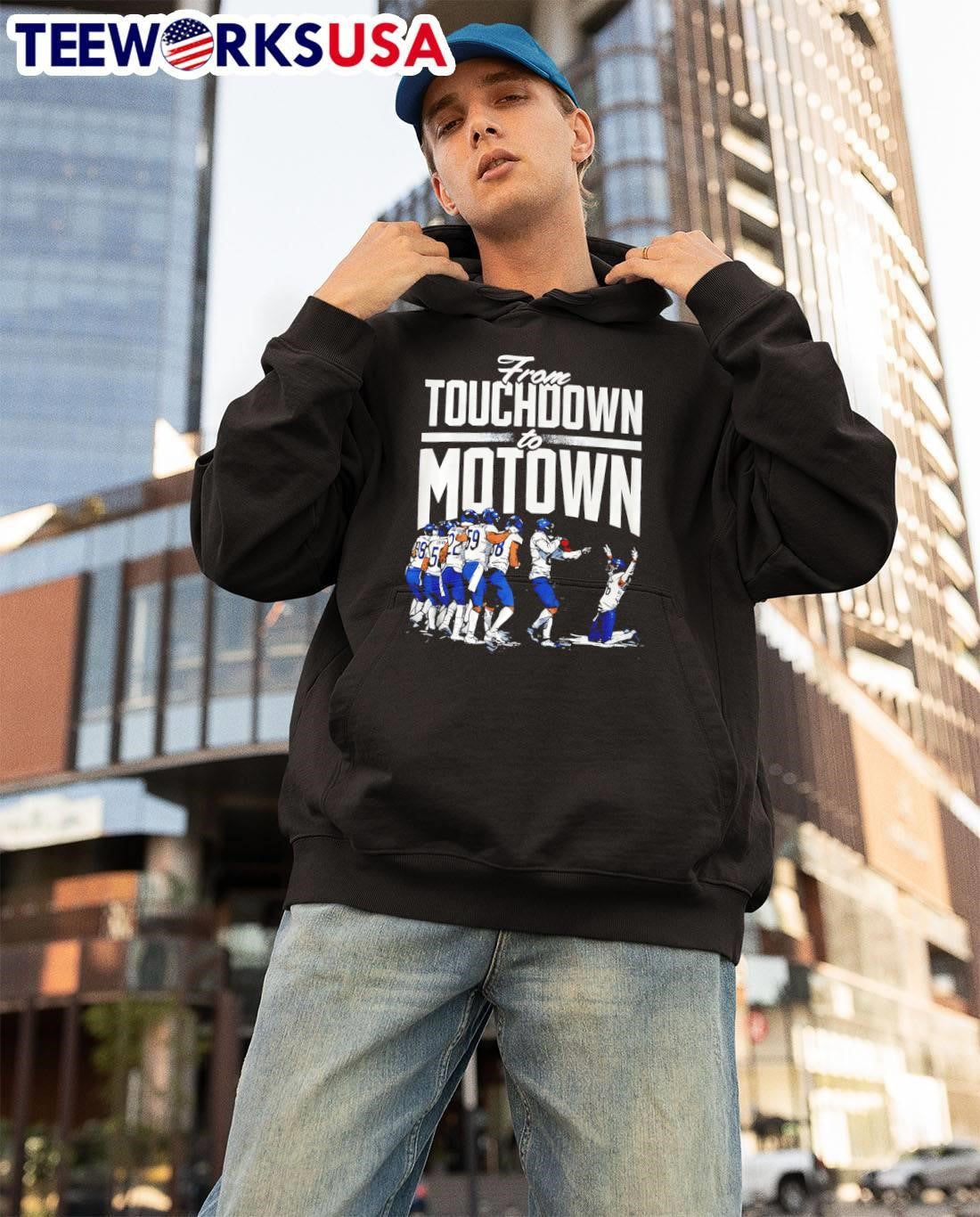 Funny Detroit Tigers From Touchdown To Motown football players shirt