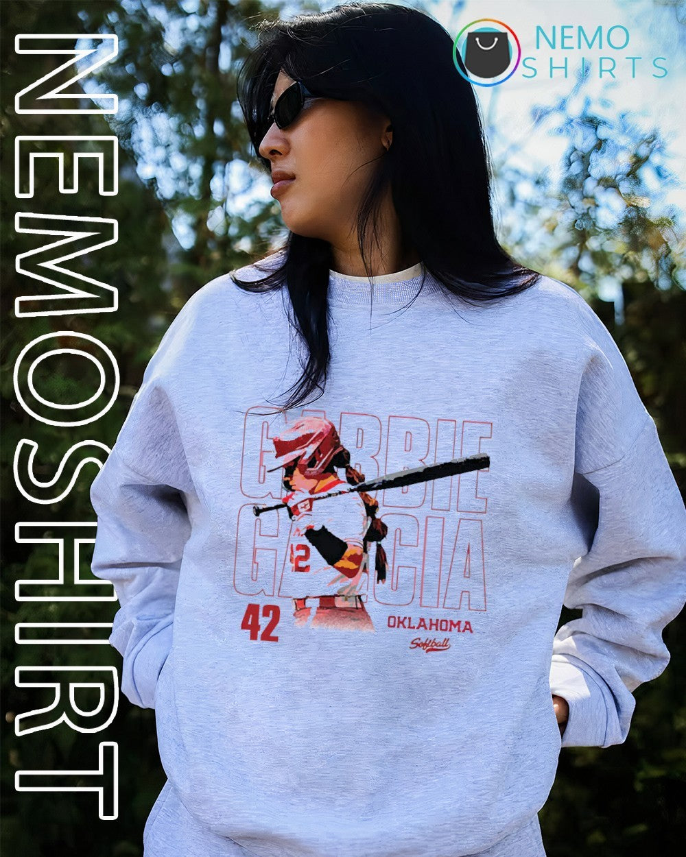 Gabriella Garcia 42 Oklahoma Sooners NCAA softball player name shirt