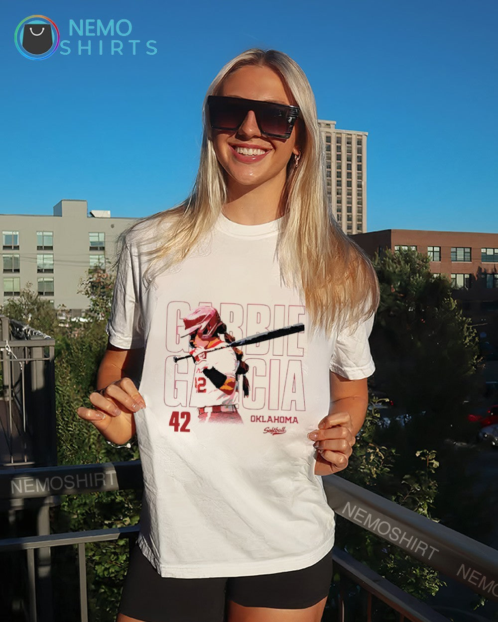 Gabriella Garcia 42 Oklahoma Sooners NCAA softball player name shirt