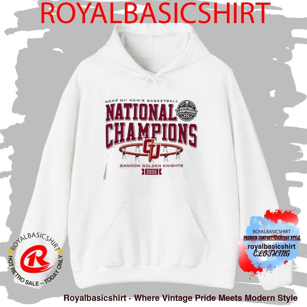 Gannon Golden Knights Men’s Basketball 2026 NCAA DII National Champions T-Shirt