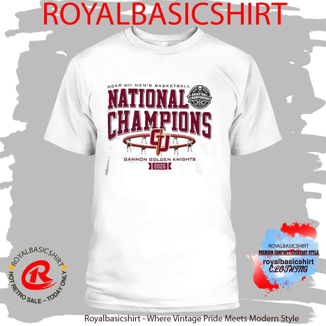 Gannon Golden Knights Men’s Basketball 2026 NCAA DII National Champions T-Shirt