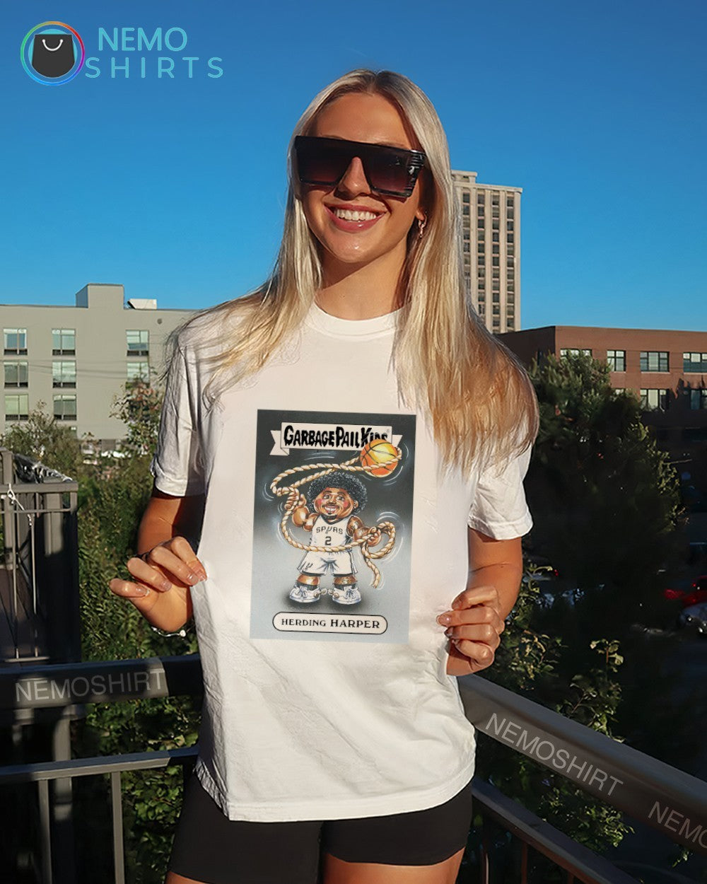 Garbage Pail Kids Dylan Harper San Antonio Spurs herding Harper shirt