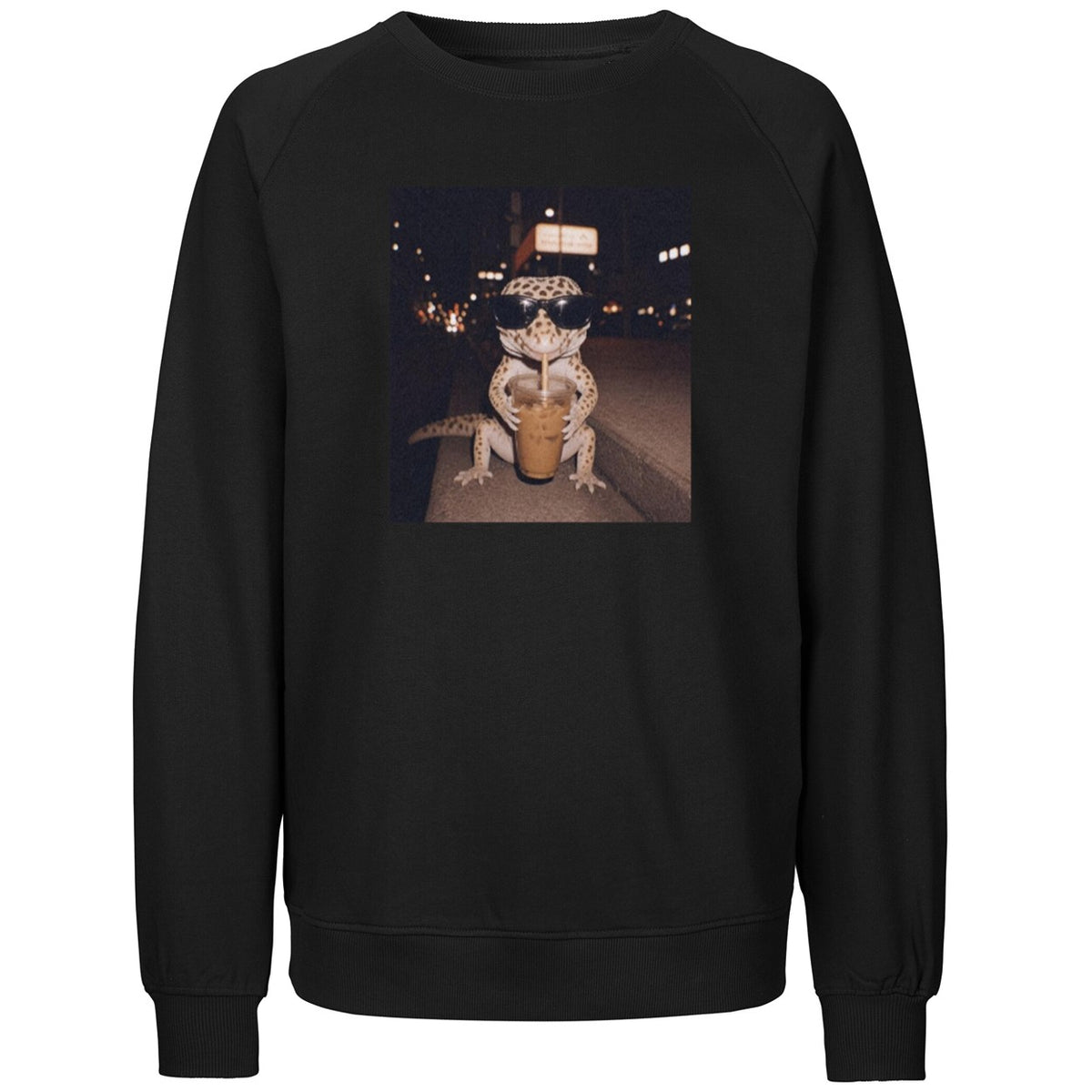 Gecko Sunglasses Drink Iced Coffee Shirt