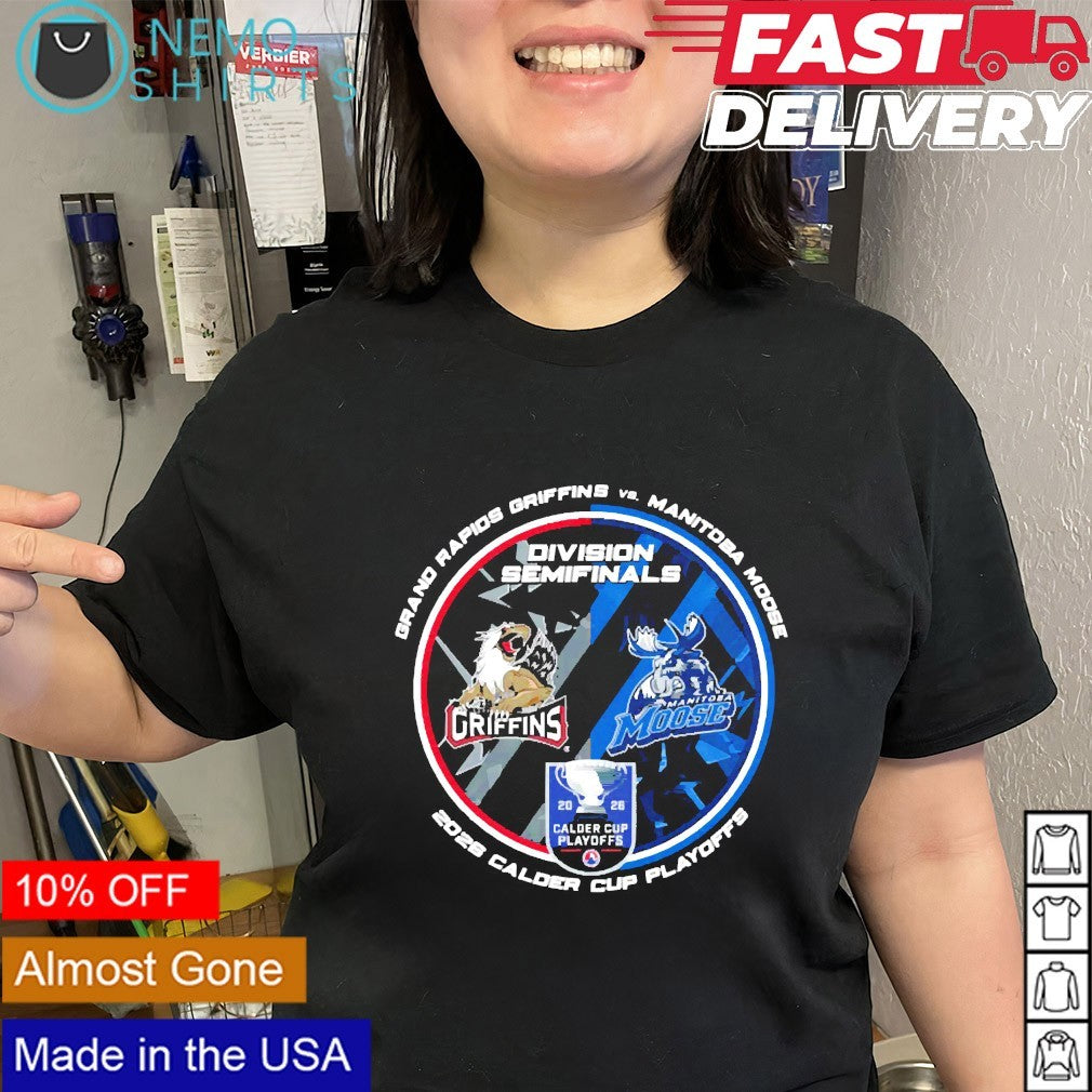 Grand Rapids Griffins vs Manitoba Moose 2026 Calder Cup Playoffs matchup shirt