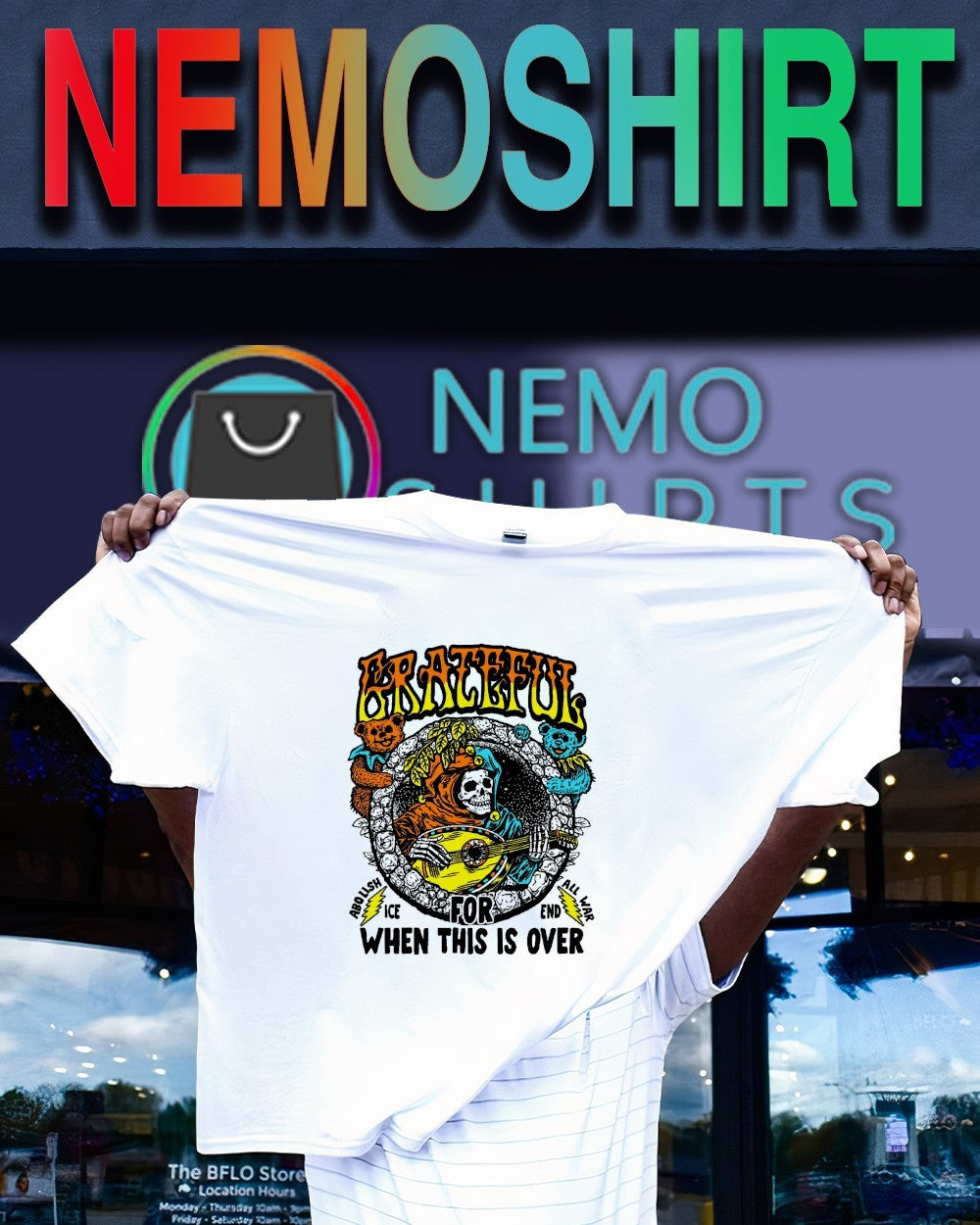 Grateful for when this is over abolish ICE all war end shirt