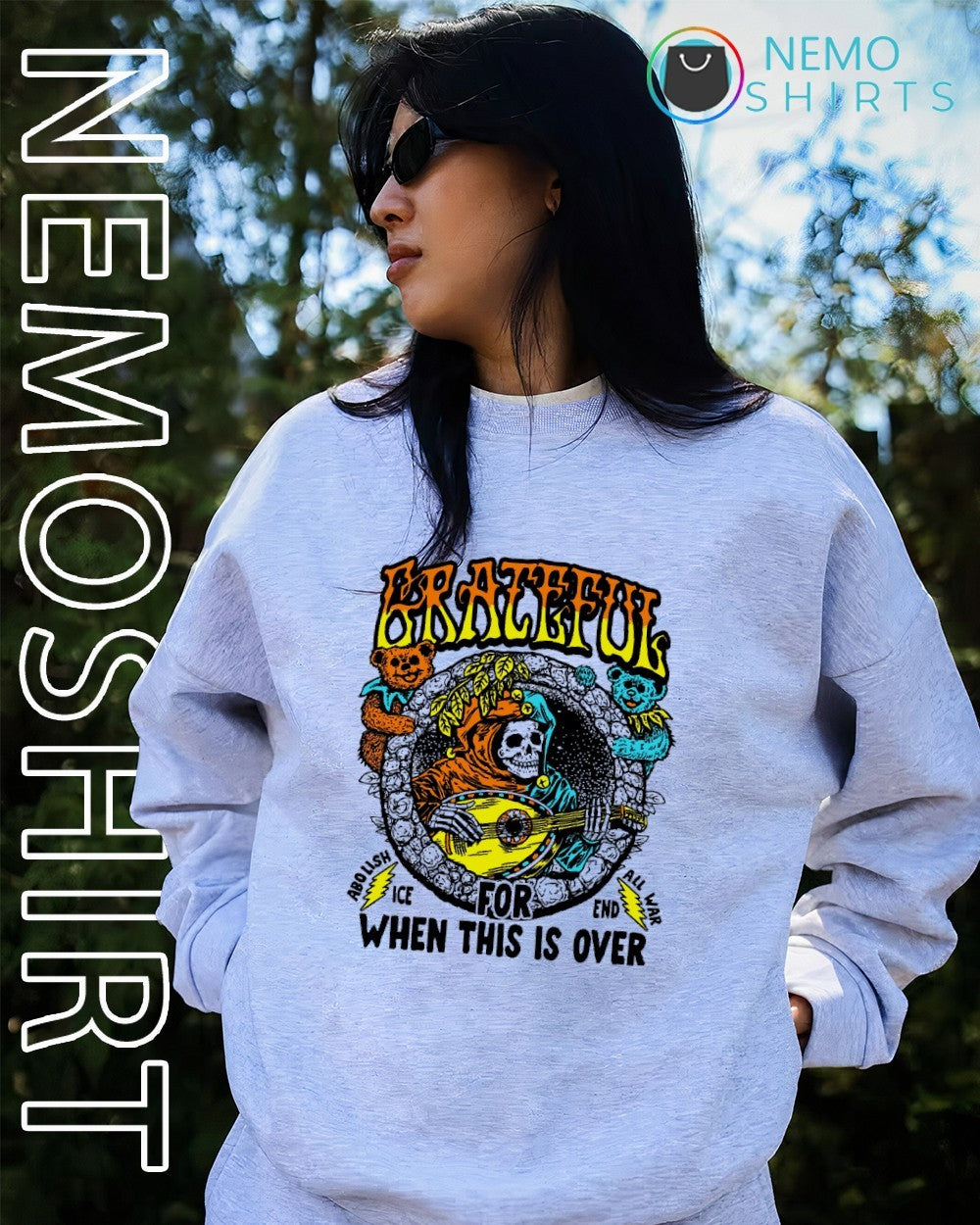 Grateful for when this is over abolish ICE all war end shirt