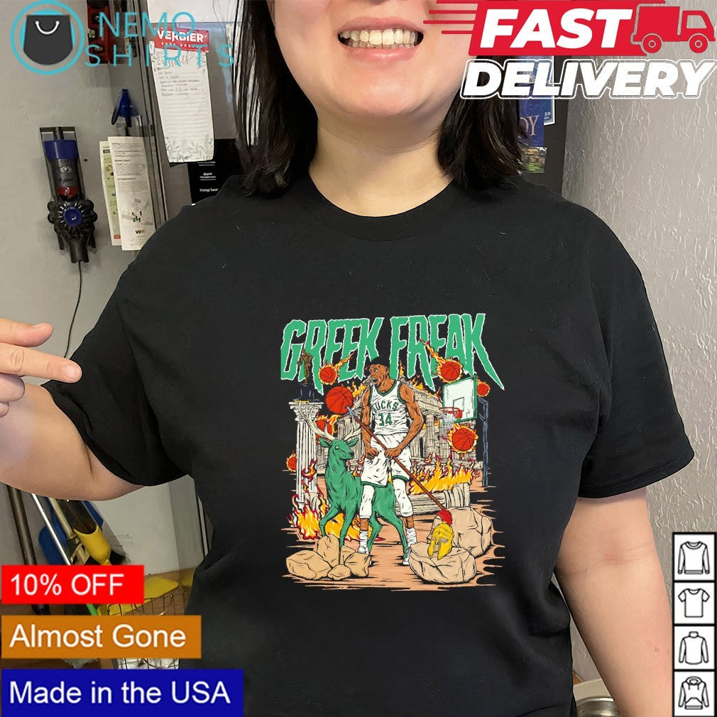Greak freak Milwaukee Bucks Giannis Antetokounmpo graphic shirt
