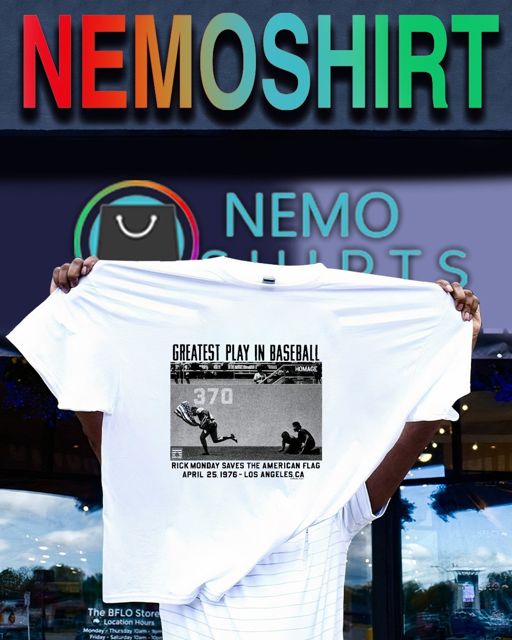 Greatest play in baseball Rick Monday saves the American flag 50th anniversary shirt