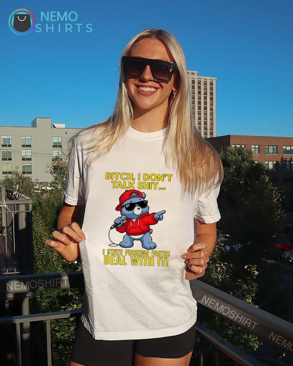 Grumpy Bear bitch i don’t talk shit i state fucking facts deal with it shirt