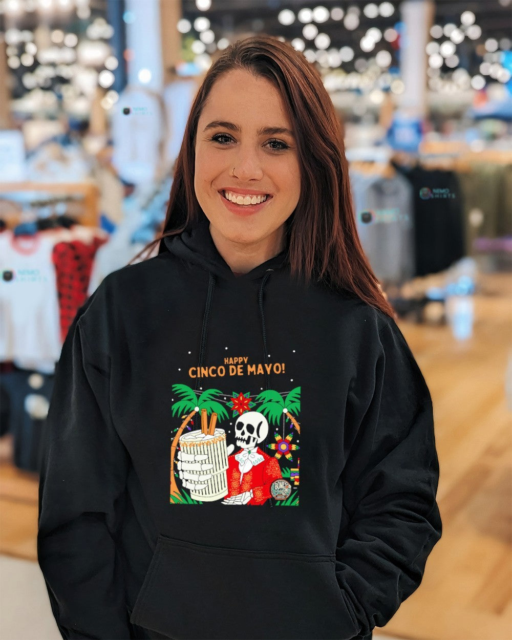 Happy Cinco de Mayo Horchata flavor on hand skeleton shirt