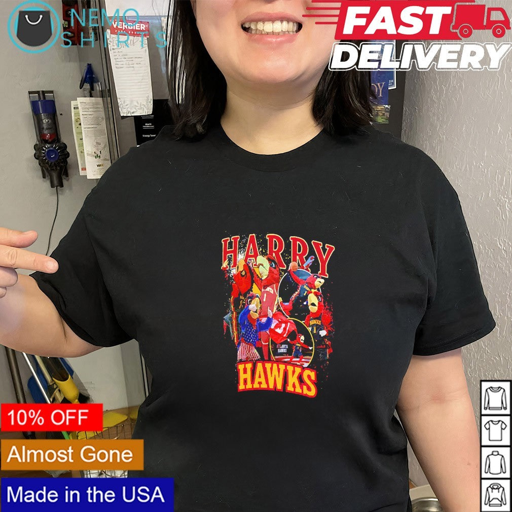 Harry Hawks mascot Atlanta Hawks shirt
